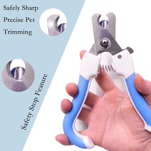 Precision Nail Clippers for Cats and Dogs - Includes Safety Guard to Prevent Overcutting, Complimentary Nail File, Ultra Sharp Blade - Expert Grooming Tool for All Pets(Pink) in Saudi Arabia