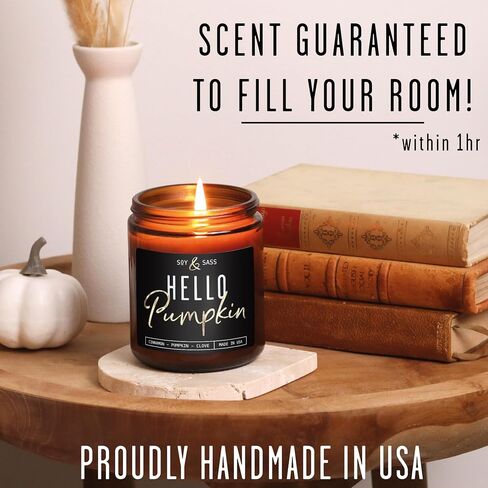 Christmas Candles Scented – ‘Christmas Time’ Soy Christmas Candle, w/Apple, Cinnamon, Clove - Infused with Essential Oils I Holiday Candles I 9oz, 50Hr, Made in USA in Saudi Arabia