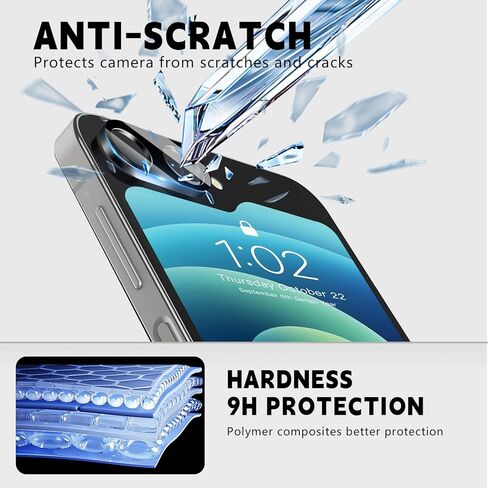 3 قطع من واقي عدسة الكاميرا لهاتف Samsung Galaxy Z Flip 6، واقي شاشة كاميرا عالي الدقة من الزجاج المقسى 9 صلابة ومضاد للخدش لهاتف Galaxy Z Flip 6 in Kuwait