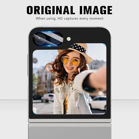 3 قطع من واقي عدسة الكاميرا لهاتف Samsung Galaxy Z Flip 6، واقي شاشة كاميرا عالي الدقة من الزجاج المقسى 9 صلابة ومضاد للخدش لهاتف Galaxy Z Flip 6 in Kuwait