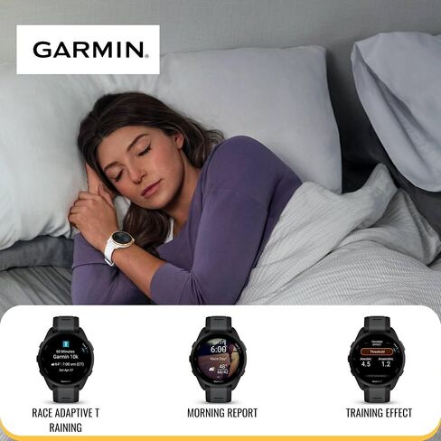 ساعة ذكية للجري Garmin Forerunner 165 GPS (رمادي ضبابي وأبيض) مع حامل شاحن وكابل شحن وطبقة حماية للشاشة من الزجاج المقوى 9H Fenix ​​7S (عبوة من 3 قطع) (3 قطع) in Saudi Arabia