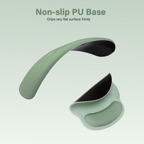 MOSISO Wrist Rest Support for Mouse Pad&Keyboard Set, Antique Green | Circle Curved Ergonomic Mousepad Non-Slip Base Home/Office Pain Relief&Easy Typing Pad with Soft Cloth&Silicone Lining in Saudi Arabia