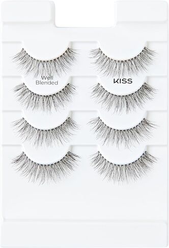 KISS My Lash But Better, False Eyelashes, 'All Mine', 10 mm, Includes 1 Pair Of Lashes, Contact Lens Friendly, Easy to Apply, Reusable Strip Lashes, Glue-On in Saudi Arabia