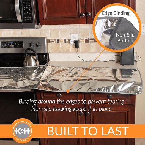 K&H Pet Products Cat Deterrent Mat for Pets, Cat Repellent for Indoor Cats, Guards & Keeps Pets of Furniture, Counters, Christmas Trees, Plants - Scats Cats Away Instantly - Silver 72 X 18 Inches in Saudi Arabia