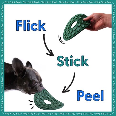 Dog Toy Suction Cup Frisbee, Fun Popping Sound When Peeled ASMR - Funny Challenging Entertaining Flying Disc Dogs Puppy - Soft Durable Silicone 6" - Green - Blue (Green) in Saudi Arabia
