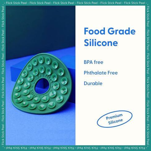 Dog Toy Suction Cup Frisbee, Fun Popping Sound When Peeled ASMR - Funny Challenging Entertaining Flying Disc Dogs Puppy - Soft Durable Silicone 6" - Green - Blue (Green) in Saudi Arabia