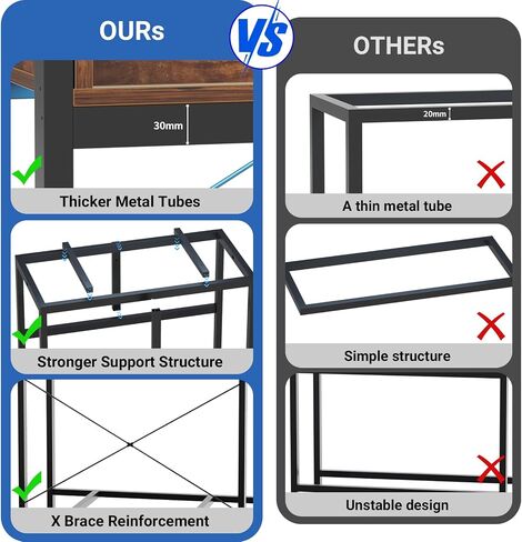 40-50 Gallon Fish Tank Stand with LED Light and Outlet, Heavy Duty Metal Aquarium Stand with Cabinet and Accessories Storage, Reptile Tank Turtle Terrariums Table Stand Hold 880LBS, Grey Oak in Saudi Arabia