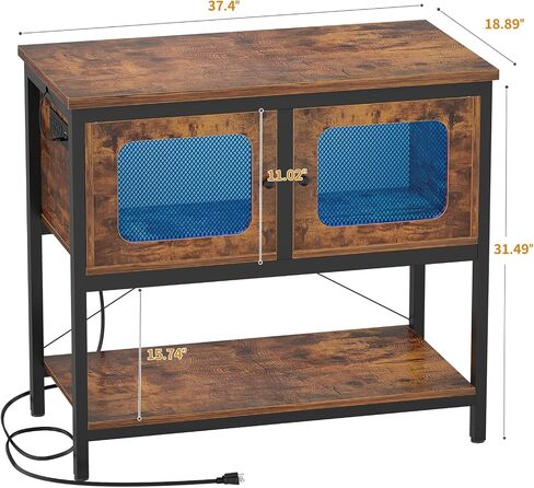 40-50 Gallon Fish Tank Stand with LED Light and Outlet, Heavy Duty Metal Aquarium Stand with Cabinet and Accessories Storage, Reptile Tank Turtle Terrariums Table Stand Hold 880LBS, Grey Oak in Saudi Arabia