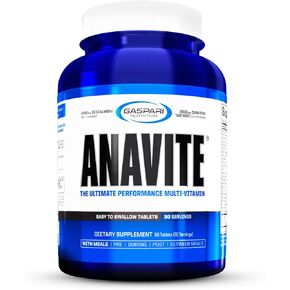 Gaspari Nutrition Anavite - Sports Multi-Vitamin with Amino Acids, Beta-Alanine and L-Carnitine, Enhanced Performance and Recovery, 180 Tablets