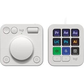Logitech MX Creative Console - 9 Customizable LCD Keys, Control Dial for Graphic Design, Video Editing, Control Adobe, Zoom, Spotify and More - Graphite, with 3-Month Adobe Creative Cloud Membership
