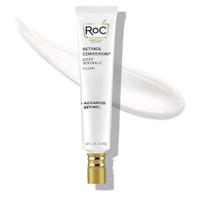 RoC Retinol Correxion Deep Wrinkle Facial Filler with Hyaluronic Acid, Skin Care Treatment for Fine Lines, Dark Spots, Post-Acne Scars, 1 Ounce