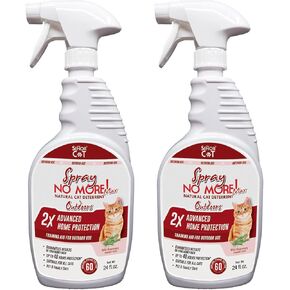 Señor Cat™ Spray No More! MAX 2X Outdoors. Cat Repellent Spray for Outdoor Training. Advanced Home Protection. Pet Safe Formula