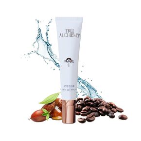 Tru Alchemy Eye Elixir Cooling Eye Treatment Cream | Caffeine, Hyaluronic Acid, Vitamin C | Eye Cream for Puffiness and Bags Under Eyes | Under Eye Wrinkle Serum | 0.5 fl oz/14 ml