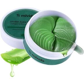 mivida Eye Wrinkle Pads & Patches with Collagen | Under Eye Mask Patches| Face Mask Skin Care Products for Puffy Eyes | Cruelty-Free, Vegan Eye Patches | 30 Pairs