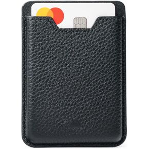 Mous – MagSafe Compatible Wallet Card Holder – Cell Phone Magnetic Wallet for iPhone 15, iPhone 14, iPhone 13 and iPhone 12 Models – MagSafe Compatible Accessory - Black Leather