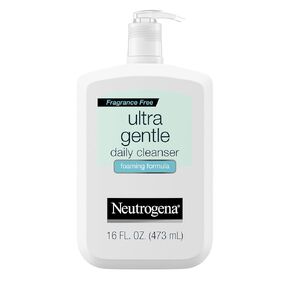 Neutrogena Ultra Gentle Daily Face Wash for Sensitive Skin, Oil-Free, Soap-Free, Hypoallergenic & Non-Comedogenic Foaming Facial Cleanser, 16 fl. oz