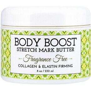 Body Boost Lavender Vanilla Stretch Mark Butter 8 oz.- Treat Stretch Marks and Scars- Pregnancy and Nursing Safe- with Shea Butter
