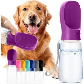 Mr. Pen- Dog Water Bottle, 19 oz, Large, Violet, Portable Dog Water Bottle Dispenser, Dog Travel Water Bottle, Travel Dog Water Bottle Portable Water Bottle for Dogs On The Go, Pet Water Bottle