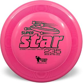 Superstar 235 Dog Frisbee, Outdoor Dog Toy and Pet Frisbee, Puncture Resistant Dog Flying Disc (Orange)