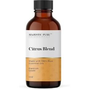 Majestic Pure Happy Essential Oil Blend | 100% Pure Therapeutic Grade Oil Blend for Positivity, Stress Relief | Grapefruit, Patchouli, Lemon Essential Oil for Diffusers & Aromatherapy | 1oz