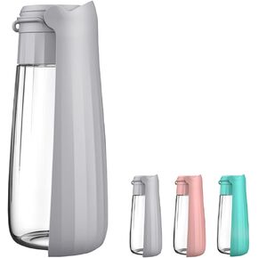 Dog Water Bottle Portable for Walking Pet Travel 19 OZ Leak proof Water Bottle Bowl with Drinking Feeder Cat Puppy Water Dispenser for Hiking Camping Blue