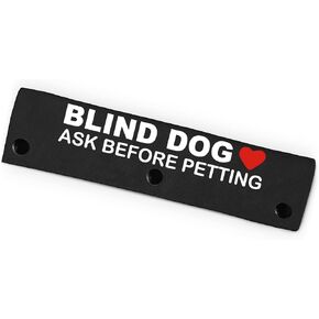 Blind Dog Ask Before Petting Pet Leash for Dogs, Funny Dog Leash Wrap for Pet Dog Lovers Owners Gift (Black)