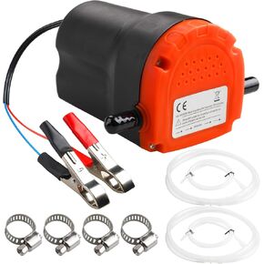 PLUMIA 12V 100W Oil Change Pump Extractor, Upgraded Oil/Diesel Fluid Pump Extractor Scavenge Suction Transfer Pump, Marine Electric Oil Pump, For Boat, Car, Motorcycle, ATV, RV, Truck, Motorbike
