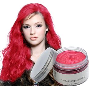 Mofajang Hair Wax Dye Styling Cream Mud, Natural Hairstyle Color Pomade, Washable Temporary, Purple