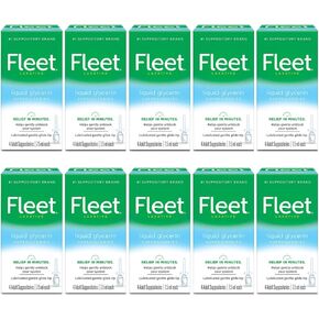 Fleet Liquid Glycerin Suppositories, 4 Count (Pack of 10)