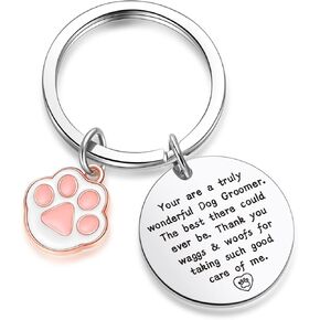 ZNOSVEI Dog Grooming Keychain Puppy Stylin Keychain Dog Gift Dog Salon Keychain