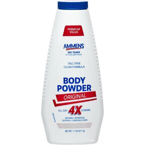AMMENS BODY Powder Original All Day 4X Strong, 11 oz (Pack of 3)