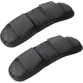 2 Pack Shoulder Strap Pad, Extra Thick Shoulder Strap Pad, Black Removable Luggage Bags Shoulder Strap Pads, Universal Replacement Shoulder Pad, Fastener Cushions for Shoulder Bags, Guitar Strap Pad