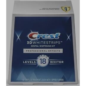 مجموعة شرائط تبييض الأسنان 3D White Professional Effects من كريست، 40 شريطًا (عبوة من 20 قطعة)