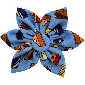 Huxley & Kent Pet Pinwheel | Harvest Check (Large) | Fall Collar Accessory for Dogs/Cats | Bow Collar Attachment | Cute, Comfortable Accessory | H&K Pinwheel for Pets