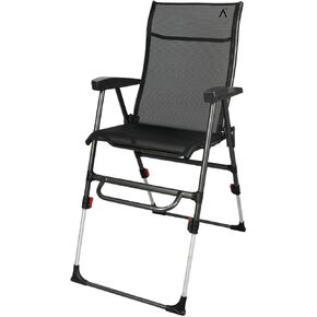 Sports Chair - Height Adjustable Camping Chair with 3 Levels, Lightweight Aluminum, Mesh Back - Rise Above The Crowd with Ultimate Comfort & Versatility