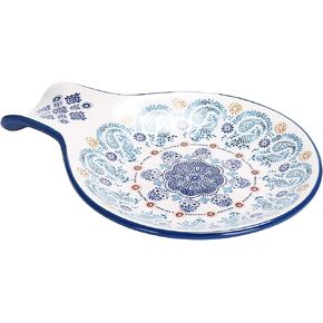 Bico Blue Talavera Ceramic Spoon Rest, House Warming Gift, Dishwasher Safe