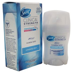 Secret Clinical Strength Antiperspirant and Deodorant for Women Invisible Solid, Completely Clean 1.6 oz ( Packaging May Vary)