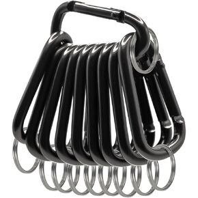 Carabiner Clip, 20 PCS 2.3inch Small Caribeener Clips, Aluminum Caribeaners with Keychain Hook Ring,Mini Keychain Caribeaner Clip