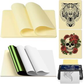12PCS Tattoo Practice Skins, Modacraft Double Sides Tattoo Fake Skin 1.2mm Thick Soft Tattoo Skin 7.4×5.6in Practice Skin for Tattooing, Silicone Fake Skin for Tattoo Supplies Tattoo Kit for Beginners