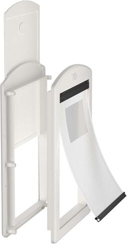 Dog Door for Door,Door for Large Dogs and Pets, Strong Plastic Doggy Door and Large Dog Door with Sliding Lock Panel and Magnetic Soft Flap(White, Large) in Saudi Arabia