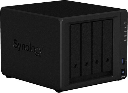 Synology DiskStation DS923+ 4-Bay NAS Enclosure Server | AMD Ryzen R1600 ثنائي النواة يصل إلى 3.1 جيجا هرتز | ذاكرة وصول عشوائي DDR4 سعة 8 جيجابايت | لا يوجد محرك أقراص ثابت مثبت | 256 جيجا بايت M.2 NVMe SSD in Kuwait