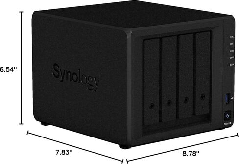 Synology DiskStation DS923+ 4-Bay NAS Enclosure Server | AMD Ryzen R1600 ثنائي النواة يصل إلى 3.1 جيجا هرتز | ذاكرة وصول عشوائي DDR4 سعة 8 جيجابايت | لا يوجد محرك أقراص ثابت مثبت | 256 جيجا بايت M.2 NVMe SSD in Kuwait