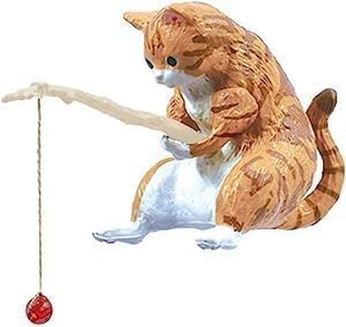 Resin Kawaii Cat Ornaments, Aquarium Ornament, Miniature Animal Model Creative Decoration, Lifelike Shape DIY Aquarium Cat Fishing Ornament, Aquarium Décor Thematic Ornaments in Saudi Arabia