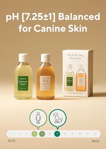 AROMATICA Me & My Dog Shampoo Travel Duo Set [3.38oz/100ml] - Rosemary Shampoo for Sensitive Scalps and Dog Shampoo for Itchy Skin Relief & Smelly Dogs with Plant-Based Ingredients in Kuwait