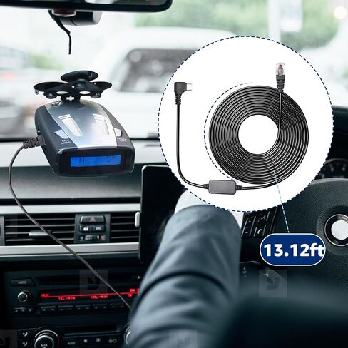 كابل طاقة كاشف الرادار من النوع c إلى RJ11، استبدال كابل الطاقة DC 5V-12V لأجهزة Uniden وEscort وRadenso XP وBeltronics وكاشفات رادار Whistler (طول 13FT) in Kuwait