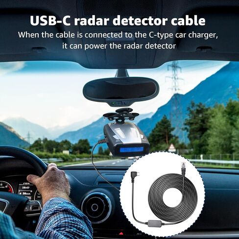 كابل طاقة كاشف الرادار من النوع c إلى RJ11، استبدال كابل الطاقة DC 5V-12V لأجهزة Uniden وEscort وRadenso XP وBeltronics وكاشفات رادار Whistler (طول 13FT) in Kuwait