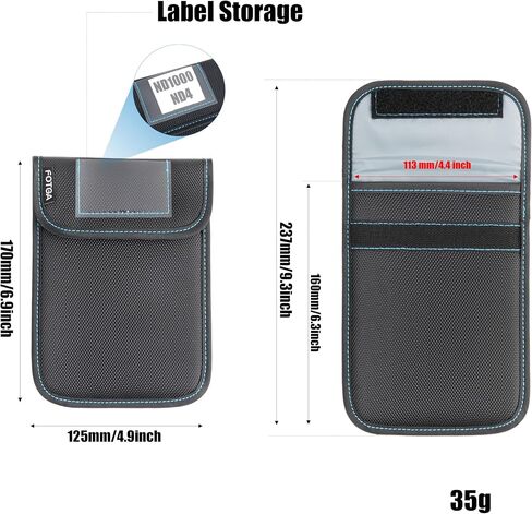 FOTGA 4x5.65 Inch Filter Pouch, Durable Waterproof Nylon Lens Filter Storage Case with Transparent Label Pocket, Holds 1 Square Filter 100x150mm Cinema Filter in Saudi Arabia