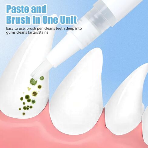 قلم فرشاة أسنان للحيوانات الأليفة، قلم تنظيف أسنان الكلاب، تبييض وتنظيف أسنان القطط/الكلاب، مواد نباتية طبيعية - مجموعة إصلاح أسنان الحيوانات الأليفة، أداة إزالة الجير والنباتات الطبيعية للكلاب والقطط (3 قطع) in Kuwait