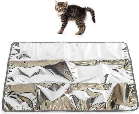 K&H Pet Products Cat Deterrent Mat for Pets, Cat Repellent for Indoor Cats, Guards & Keeps Pets of Furniture, Counters, Christmas Trees, Plants - Scats Cats Away Instantly - Silver 72 X 18 Inches in Saudi Arabia