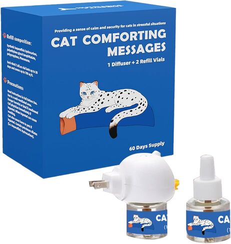 ناشر Multicat - ناشر مهدئ للقطط مع فيرمونات القطط لتخفيف القلق - يتضمن رذاذ مهدئ للقطط وناشر للقطط - الحل الأمثل لمنزل خالٍ من الإجهاد in Kuwait